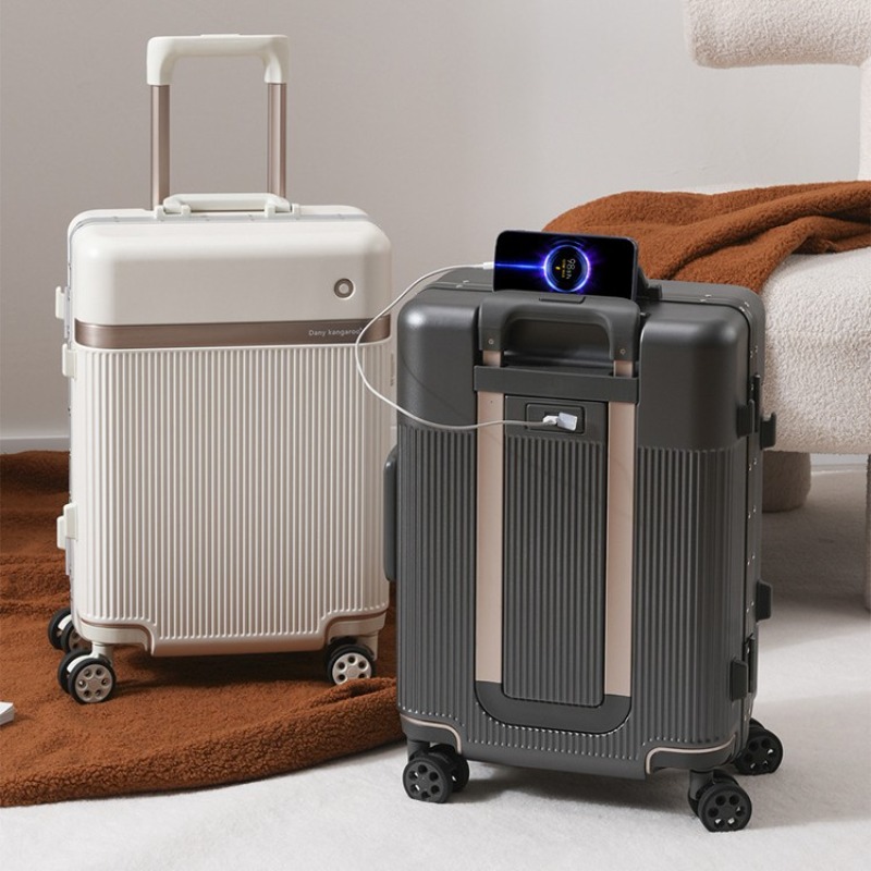 Aluminum Frame Carry On Luggage - 20/22/24/26 Reiskoffer Trolleykoffer met spinnerwielen Multifunctioneel