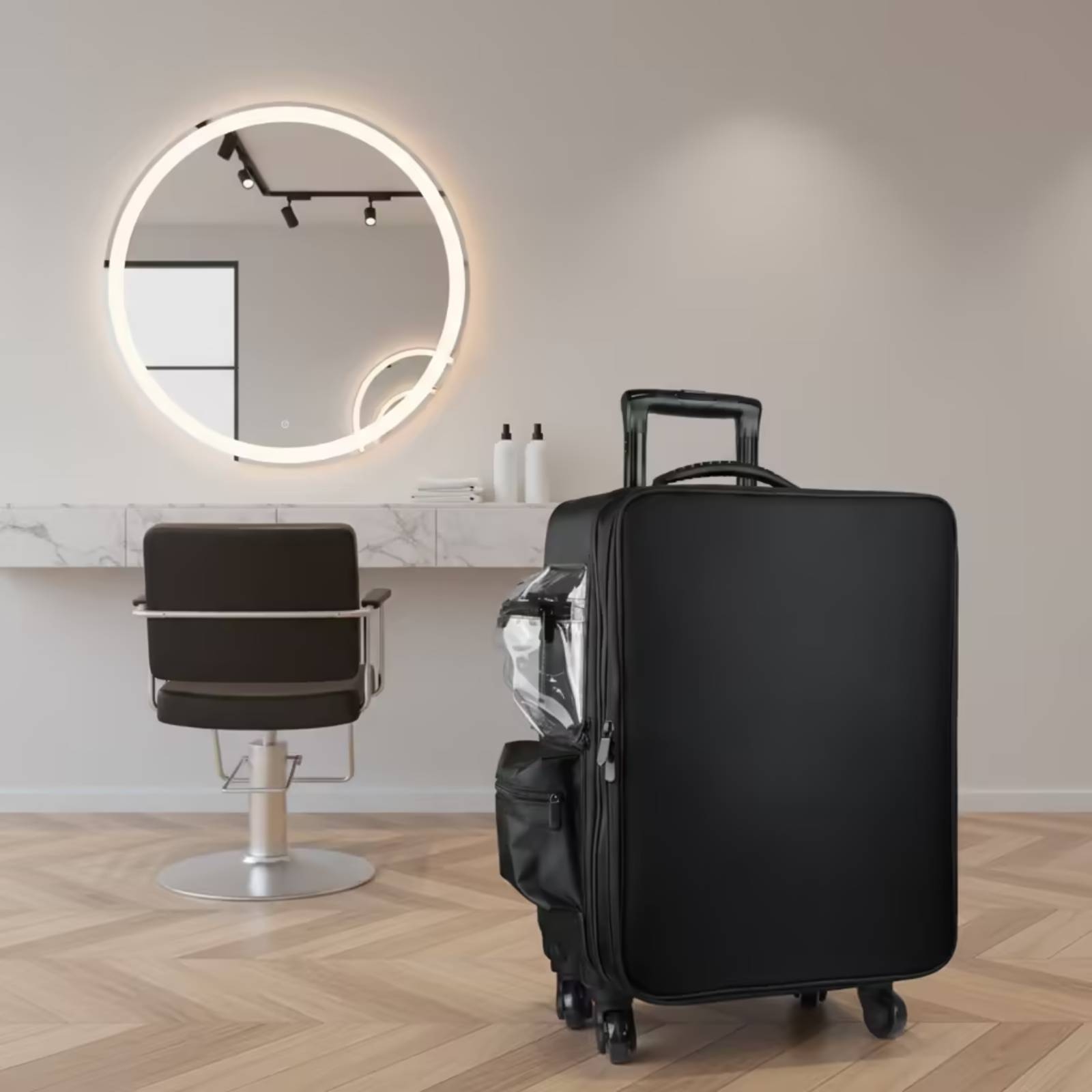 Backpacks - Make-up koffer met draaibare wielen, harde