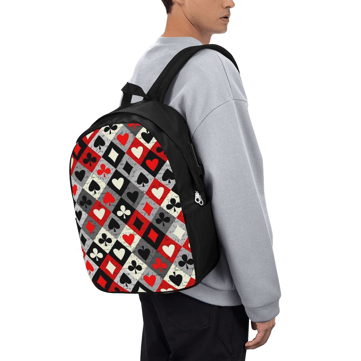 Backpacks - Speelkaarten Poker Print Rugzak Reisnotebooktas Computer