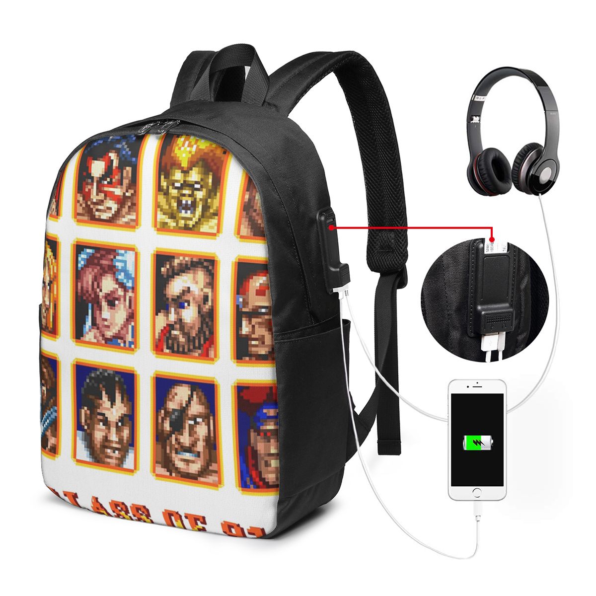 Backpacks - Defeated Portraits Super Street Fighter Rugzak