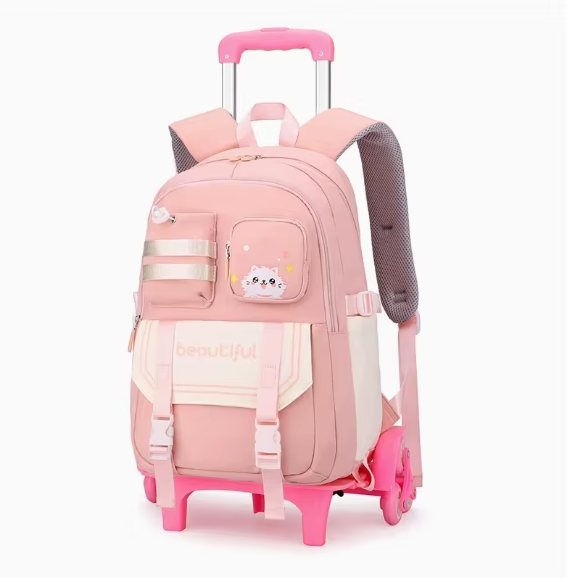 Foldable Rolling Luggage Bag - Schoolrugzak voor kinderen Voor tienermeisjes Reistrolleytassen