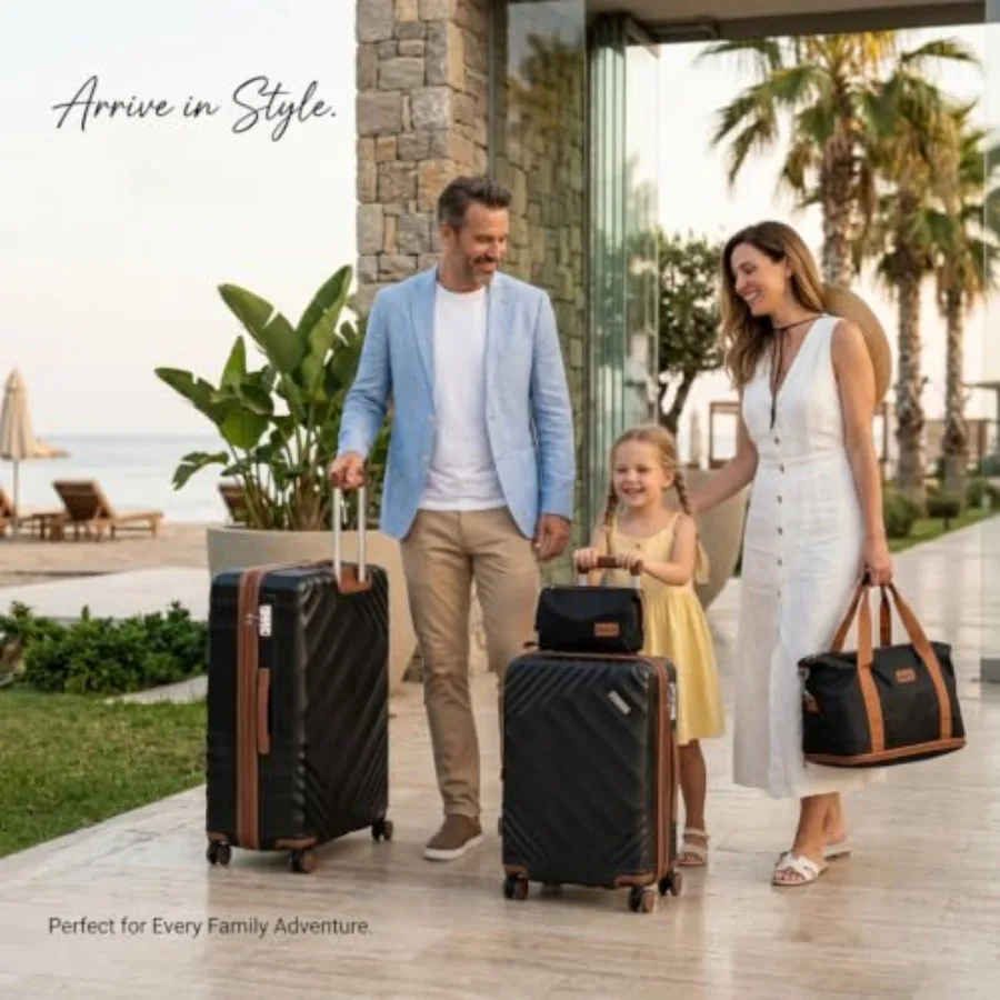 5-delige set reiskoffers met h - Expandable Hard Shell Luggage Set recensie en prijs