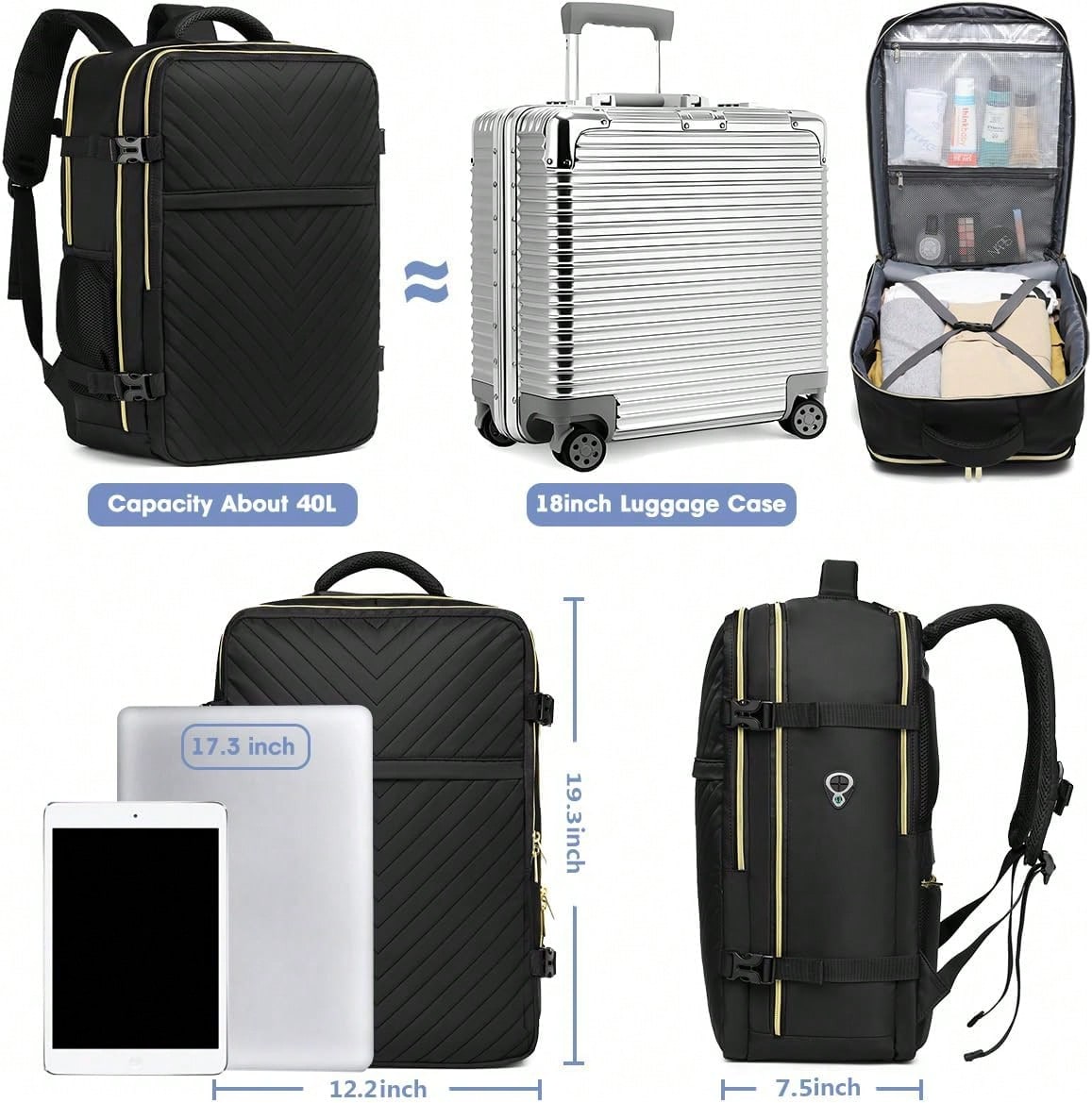 Grote handbagage reisrugzak -  - Luggage recensie en prijs