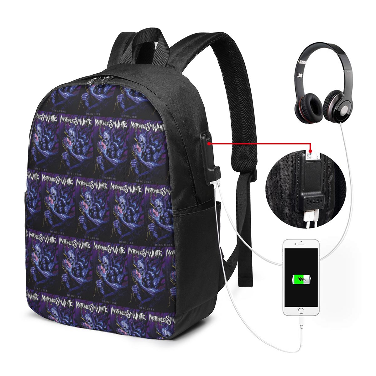Roerloos in witte rugzak Reisn - Backpacks recensie en prijs
