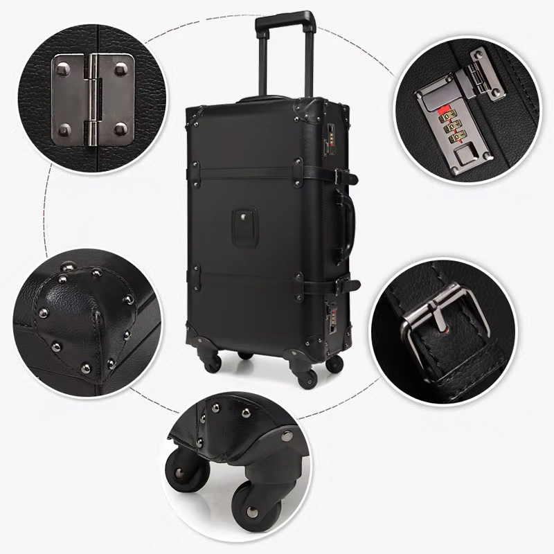 Nieuwe Retro Rolling Bagage Sp - Retro Vintage Trunk Suitcase recensie en prijs