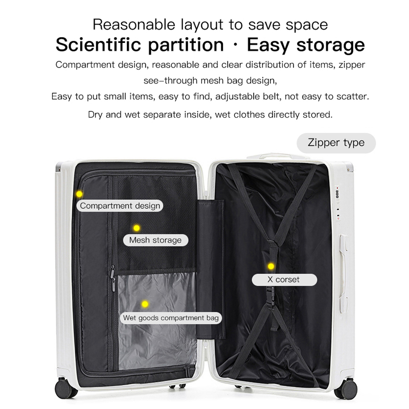 SUSHIMU Handbagage met bekerte - Spinner Wheel Rolling Suitcase 20 Inch recensie en prijs